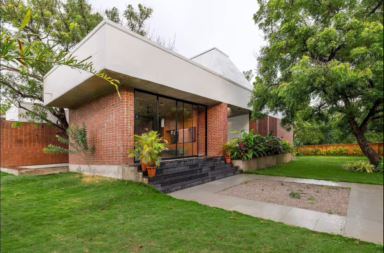 Brick House, a Fargo Collective earthy brick villa near Hyderabad
