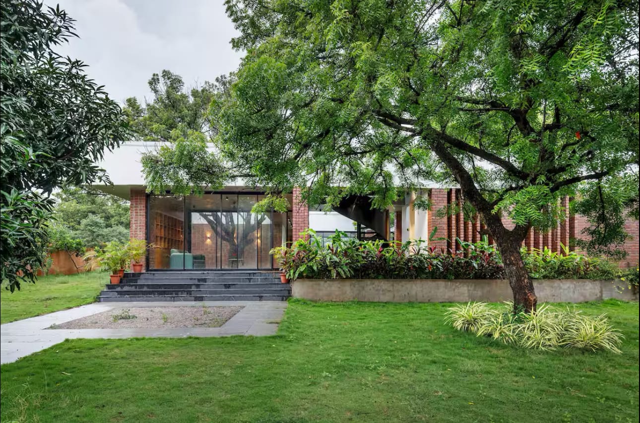 Brick House, a Fargo Collective earthy brick villa near Hyderabad