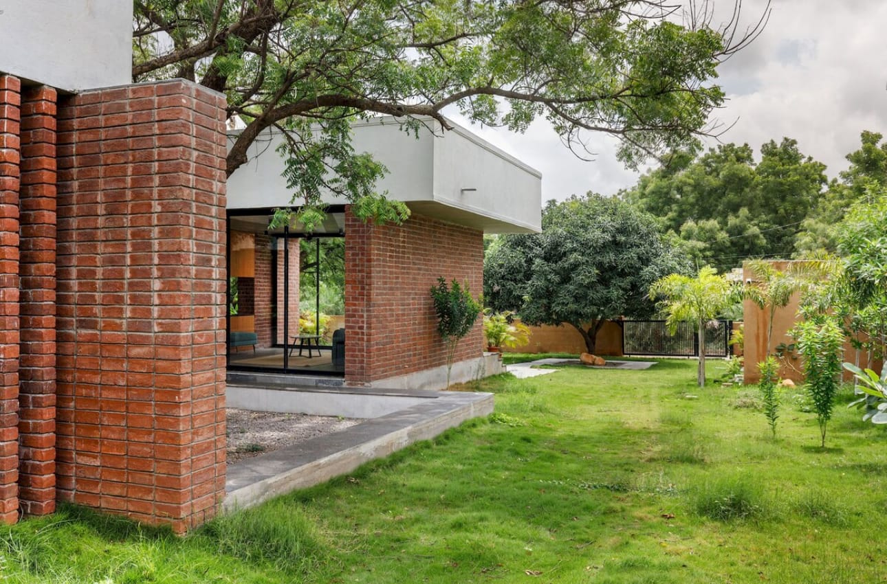 Brick House, a Fargo Collective earthy brick villa near Hyderabad