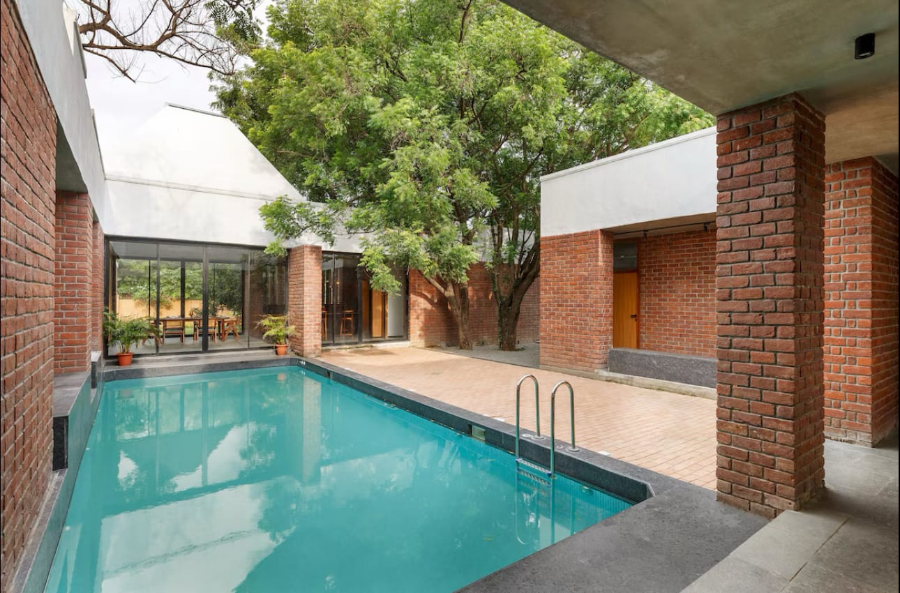 Brick House, a Fargo Collective earthy brick villa near Hyderabad