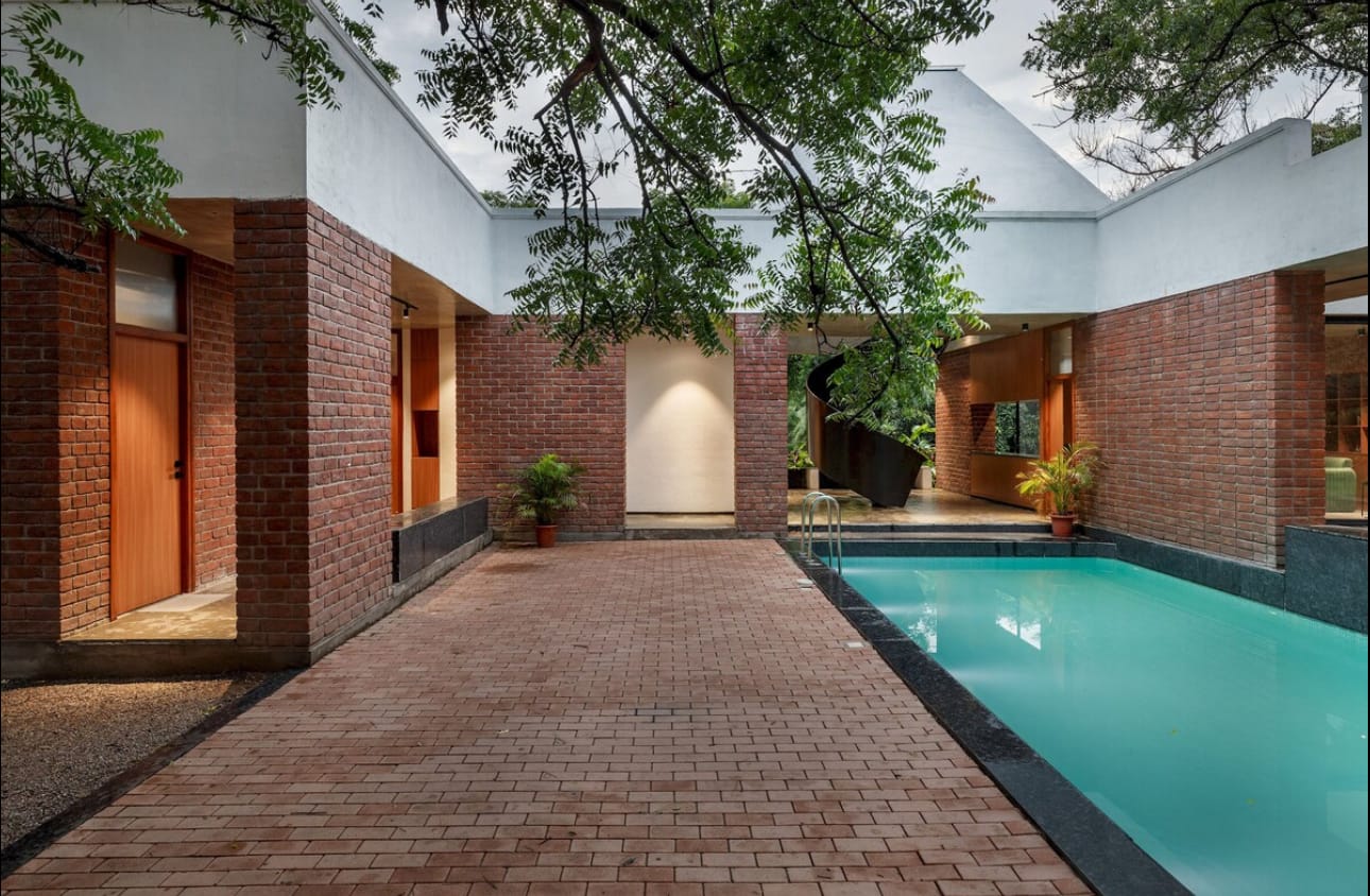 Brick House, a Fargo Collective earthy brick villa near Hyderabad