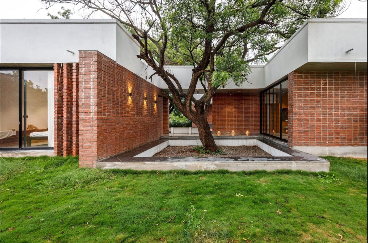 Brick House, a Fargo Collective earthy brick villa near Hyderabad