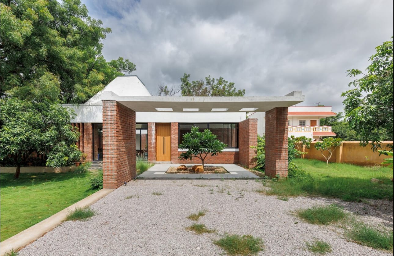 Brick House, a Fargo Collective earthy brick villa near Hyderabad
