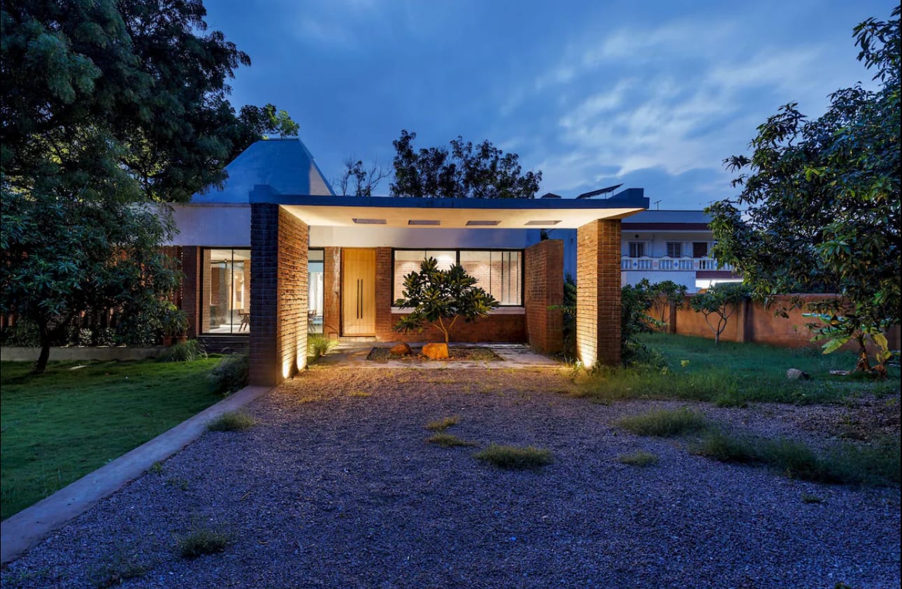Brick House, a Fargo Collective earthy brick villa near Hyderabad