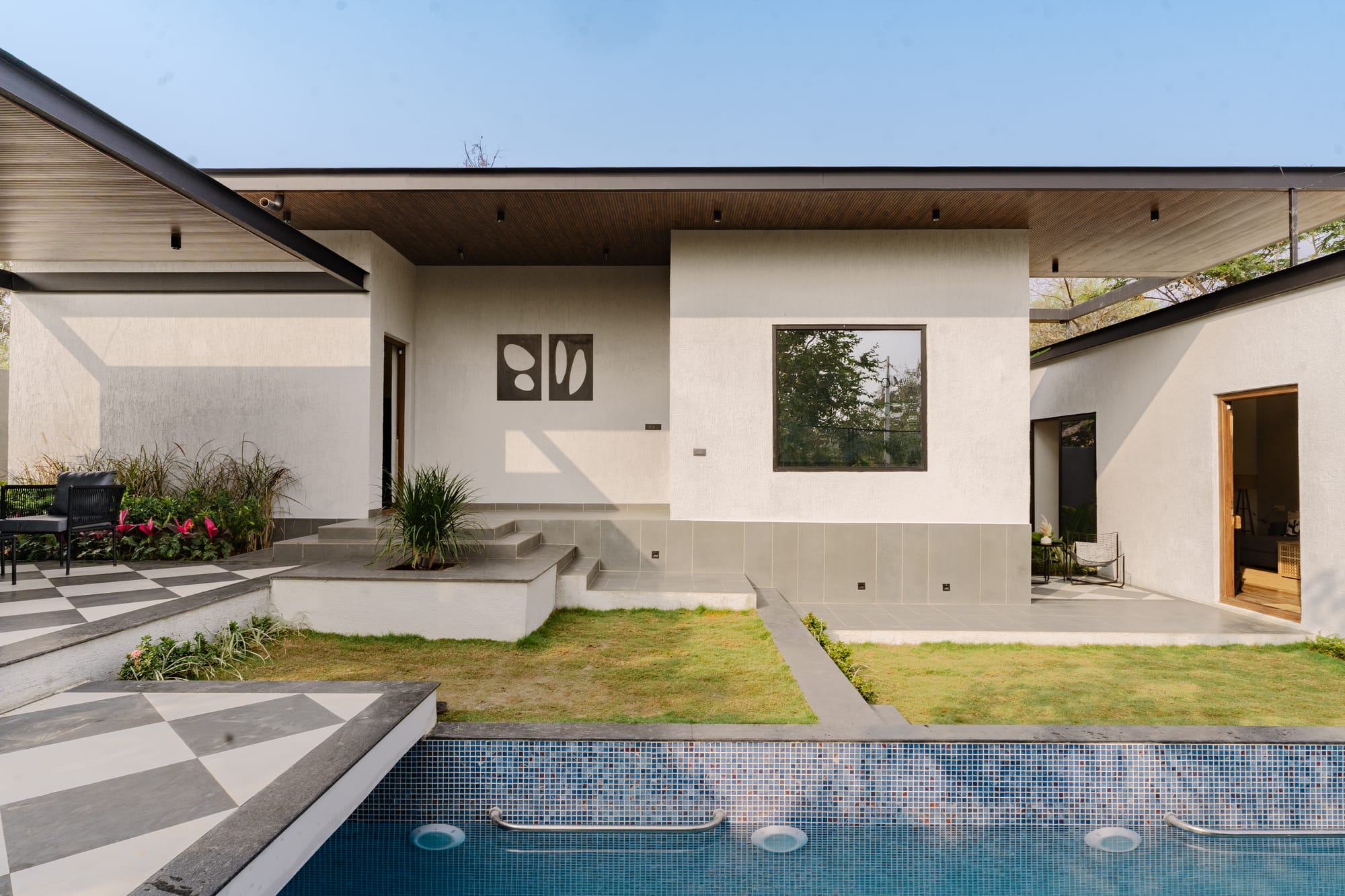 Corner House, a Fargo Collective modern tropical villa near Hyderabad