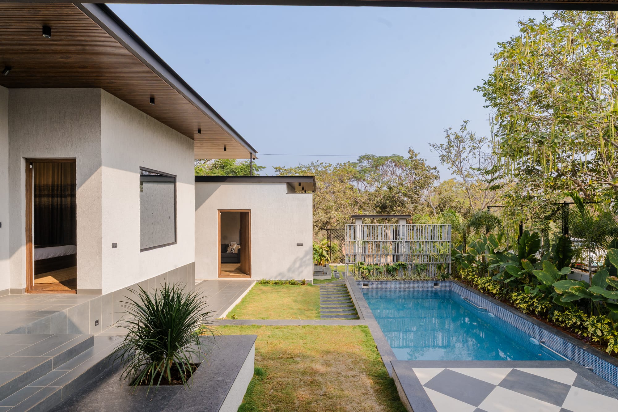 Corner House, a Fargo Collective modern tropical villa near Hyderabad