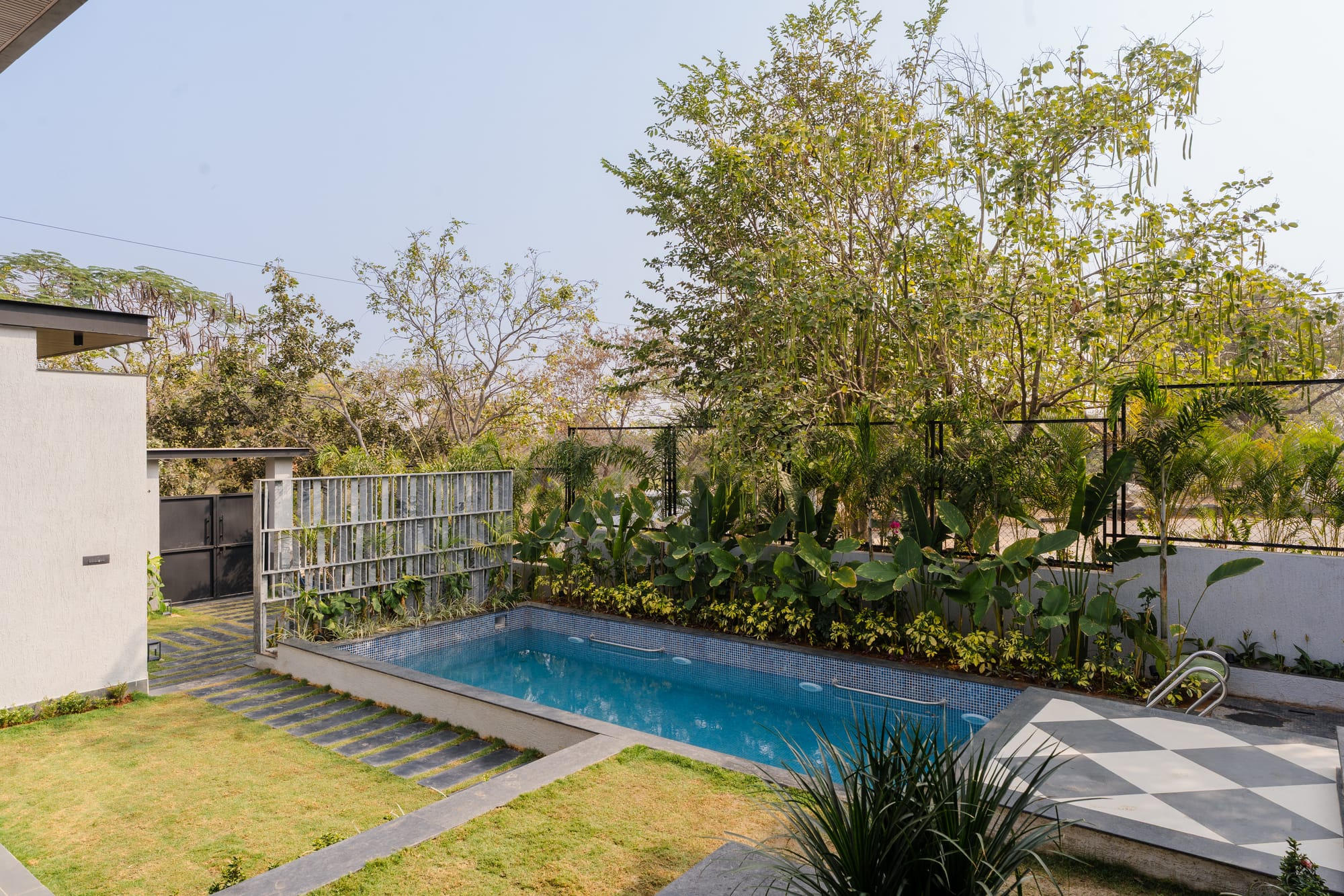 Corner House, a Fargo Collective modern tropical villa near Hyderabad