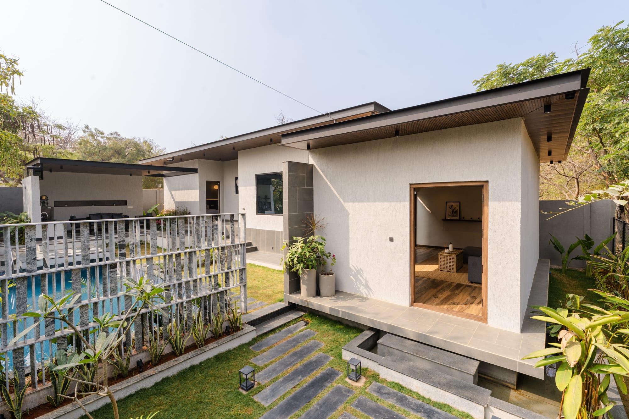 Corner House, a Fargo Collective modern tropical villa near Hyderabad