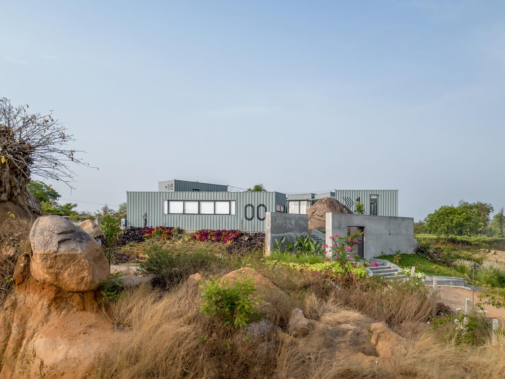 On The Rocks, Fargo Collective container suites among the boulders near Hyderabad