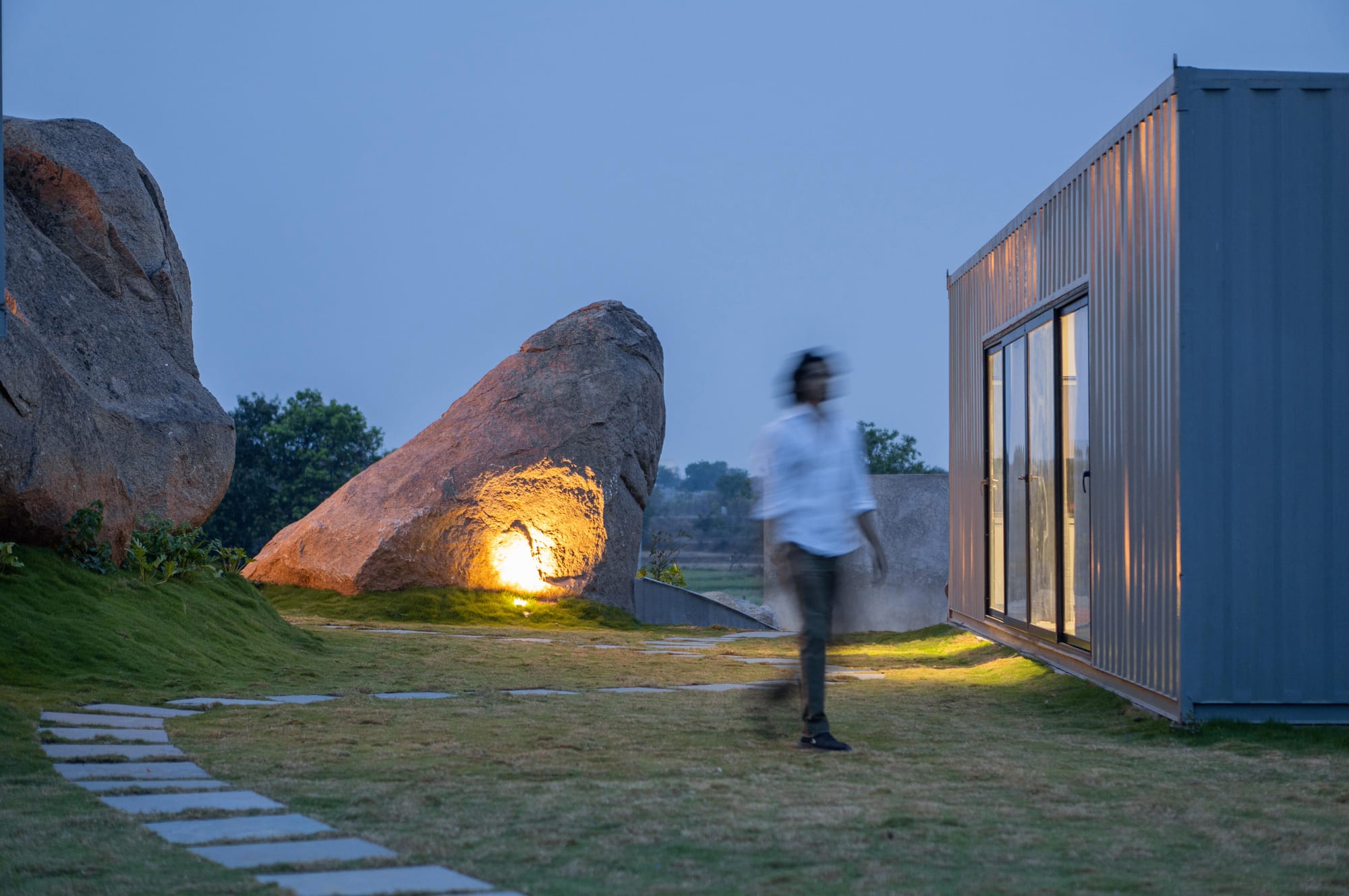 On The Rocks, Fargo Collective container suites among the boulders near Hyderabad