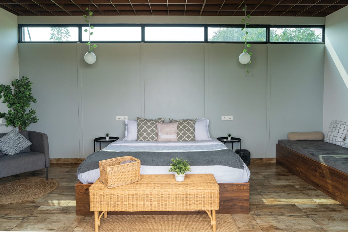 Porch, a Fargo Collective container stay on the rocks near Hyderabad