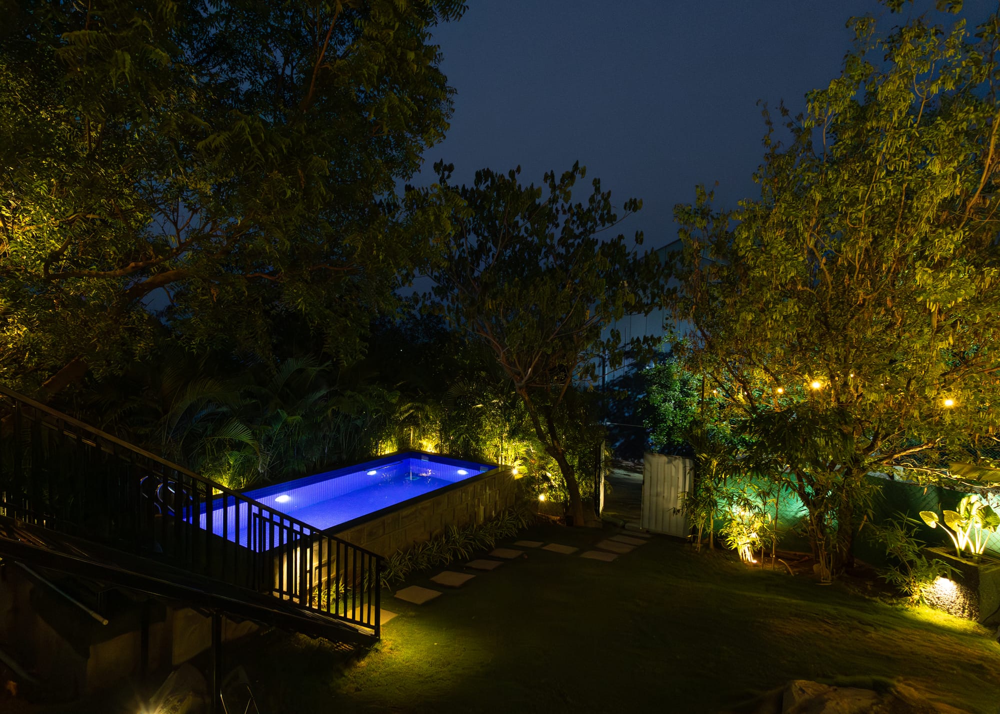 Porch, a Fargo Collective container stay on the rocks near Hyderabad