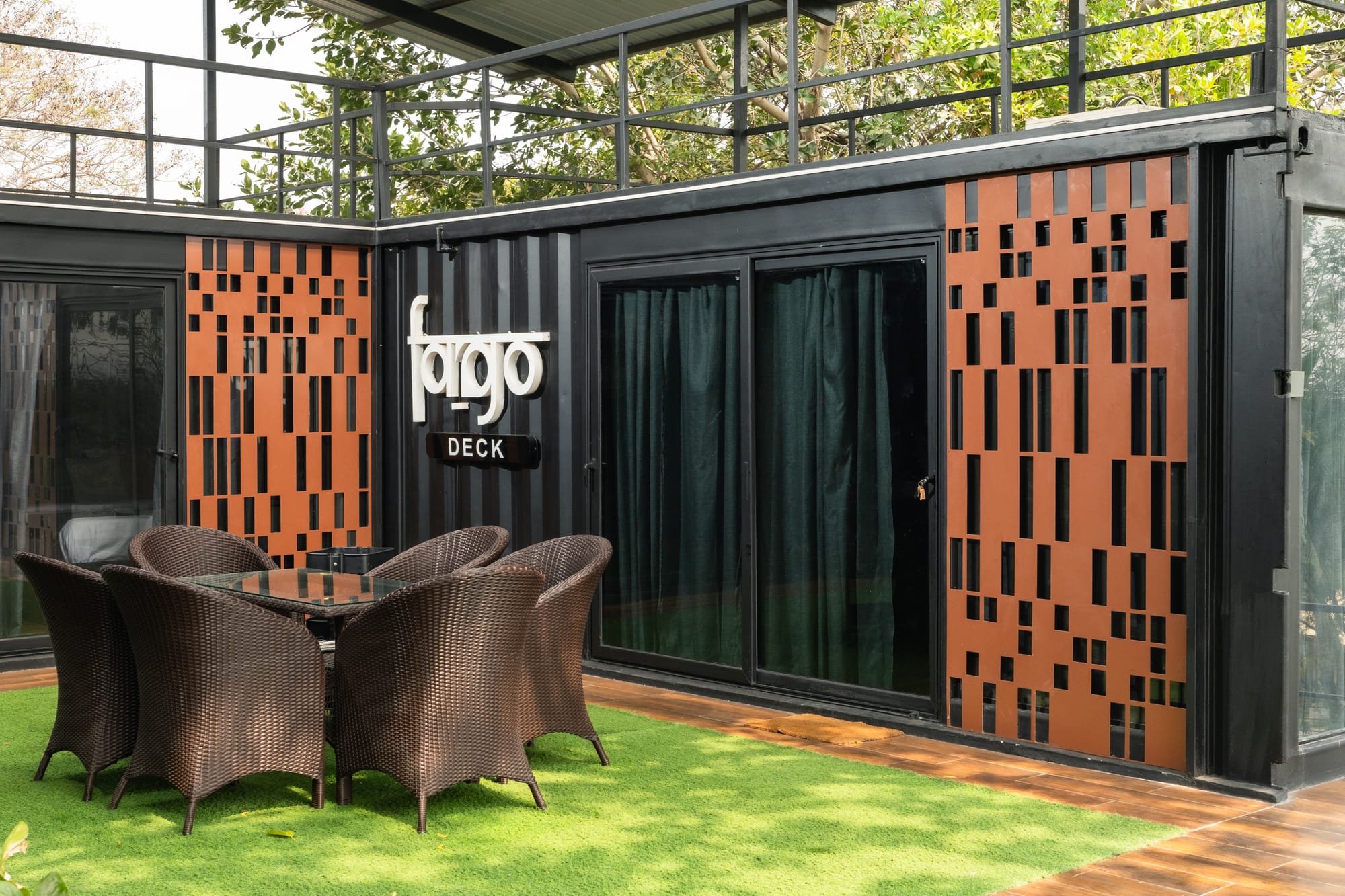 The Deck, a Fargo Collective hilltop container villa near Hyderabad