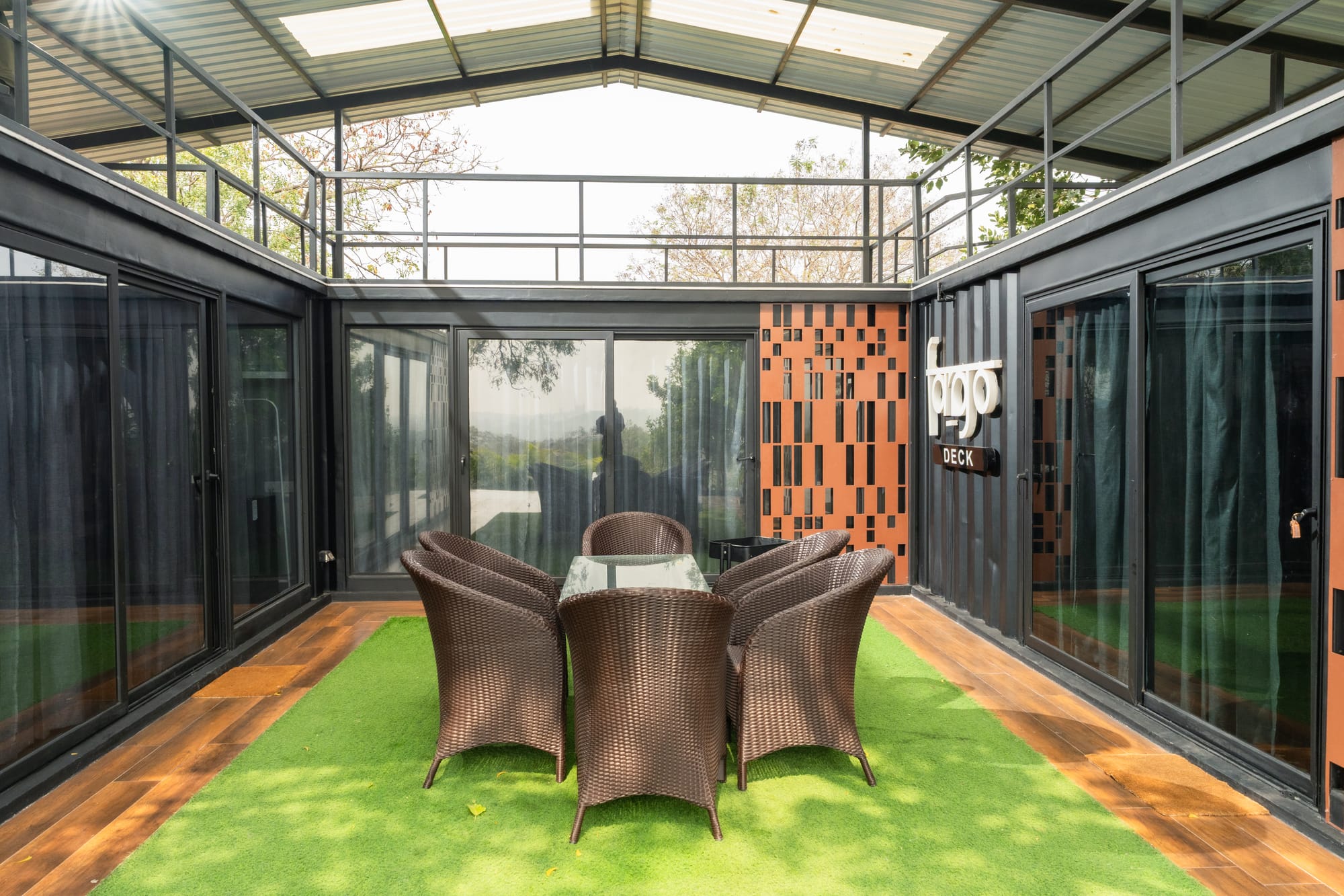 The Deck, a Fargo Collective hilltop container villa near Hyderabad
