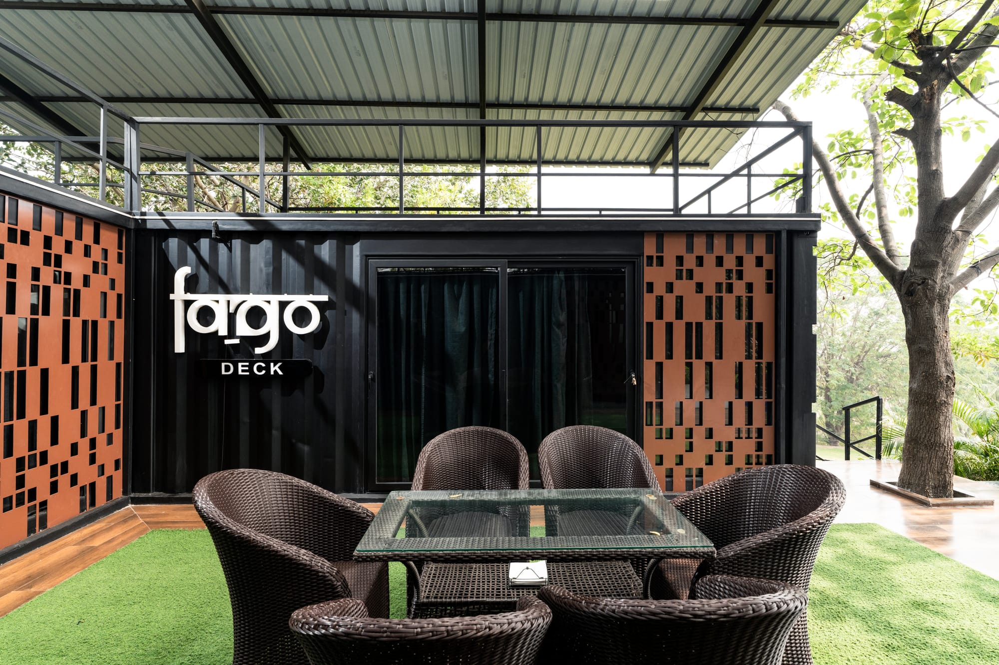 The Deck, a Fargo Collective hilltop container villa near Hyderabad