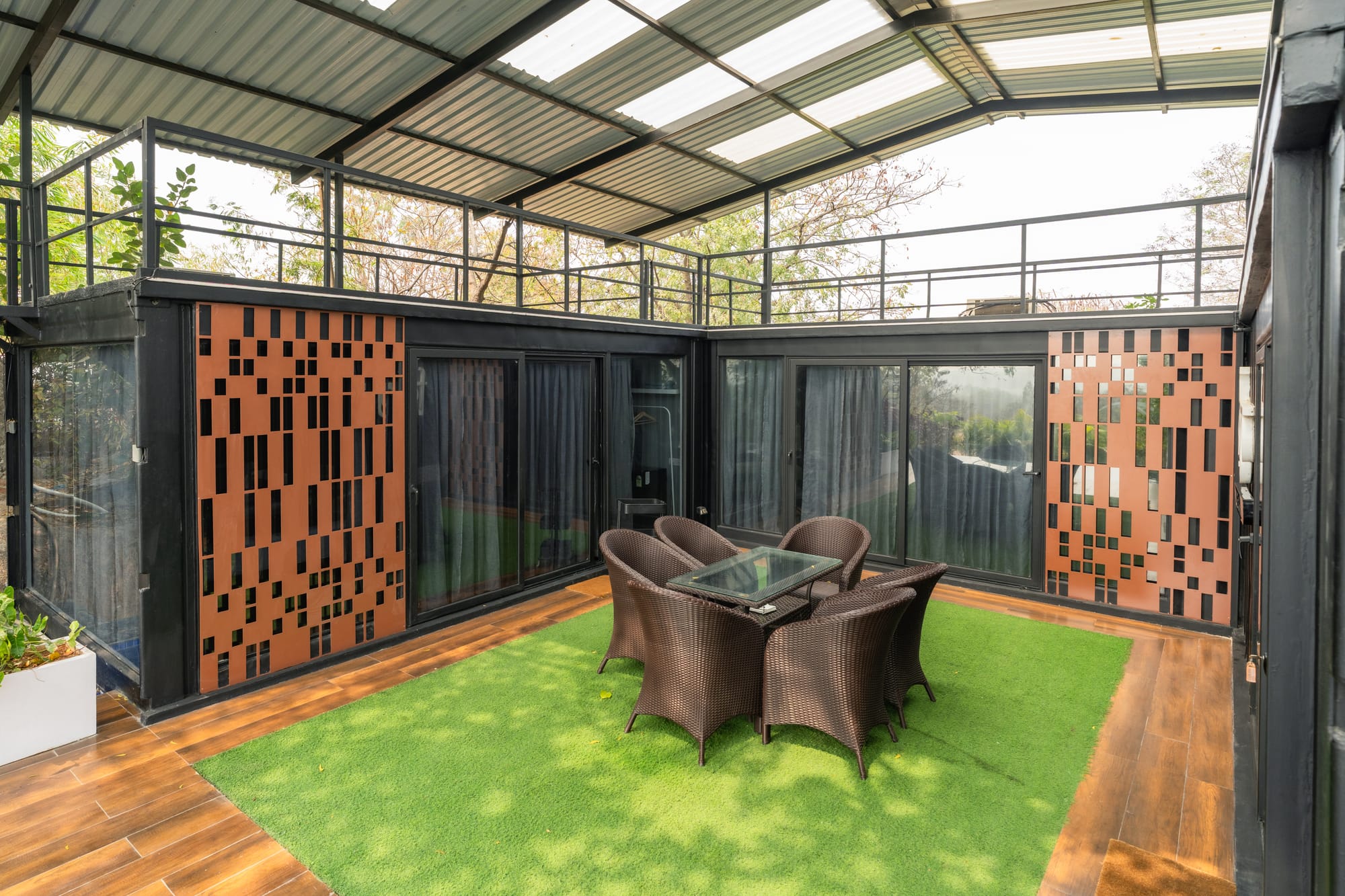 The Deck, a Fargo Collective hilltop container villa near Hyderabad