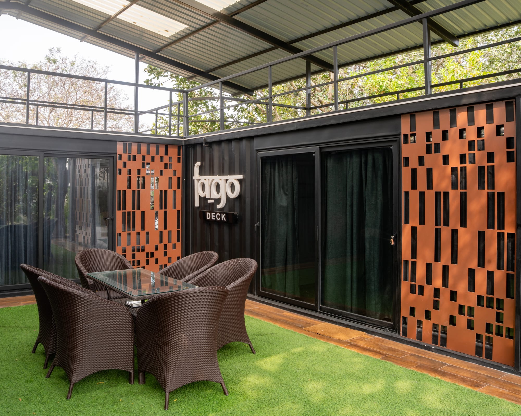 The Deck, a Fargo Collective hilltop container villa near Hyderabad