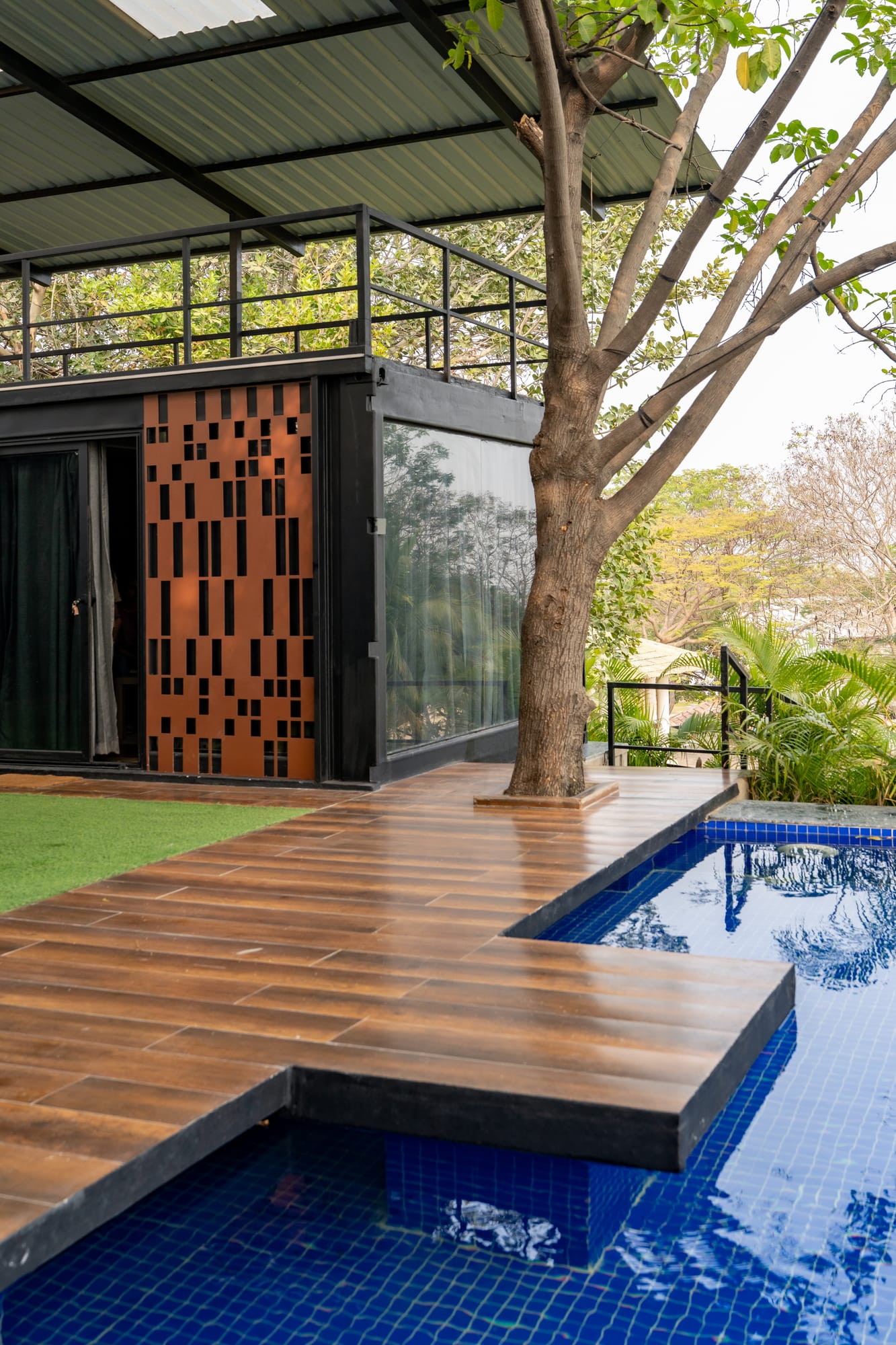 The Deck, a Fargo Collective hilltop container villa near Hyderabad