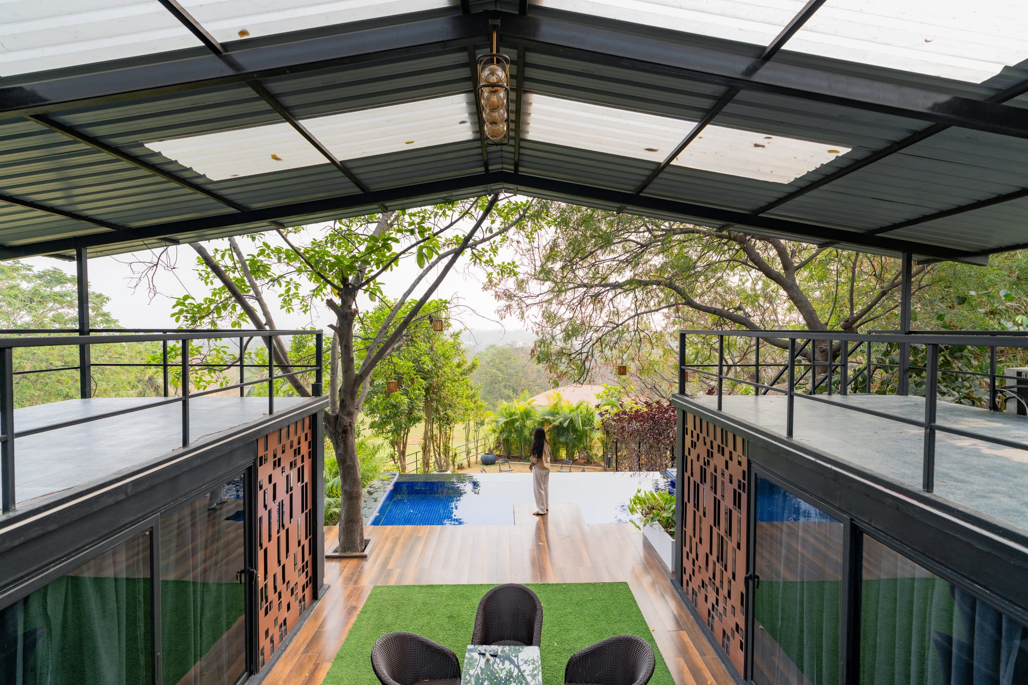 The Deck, a Fargo Collective hilltop container villa near Hyderabad