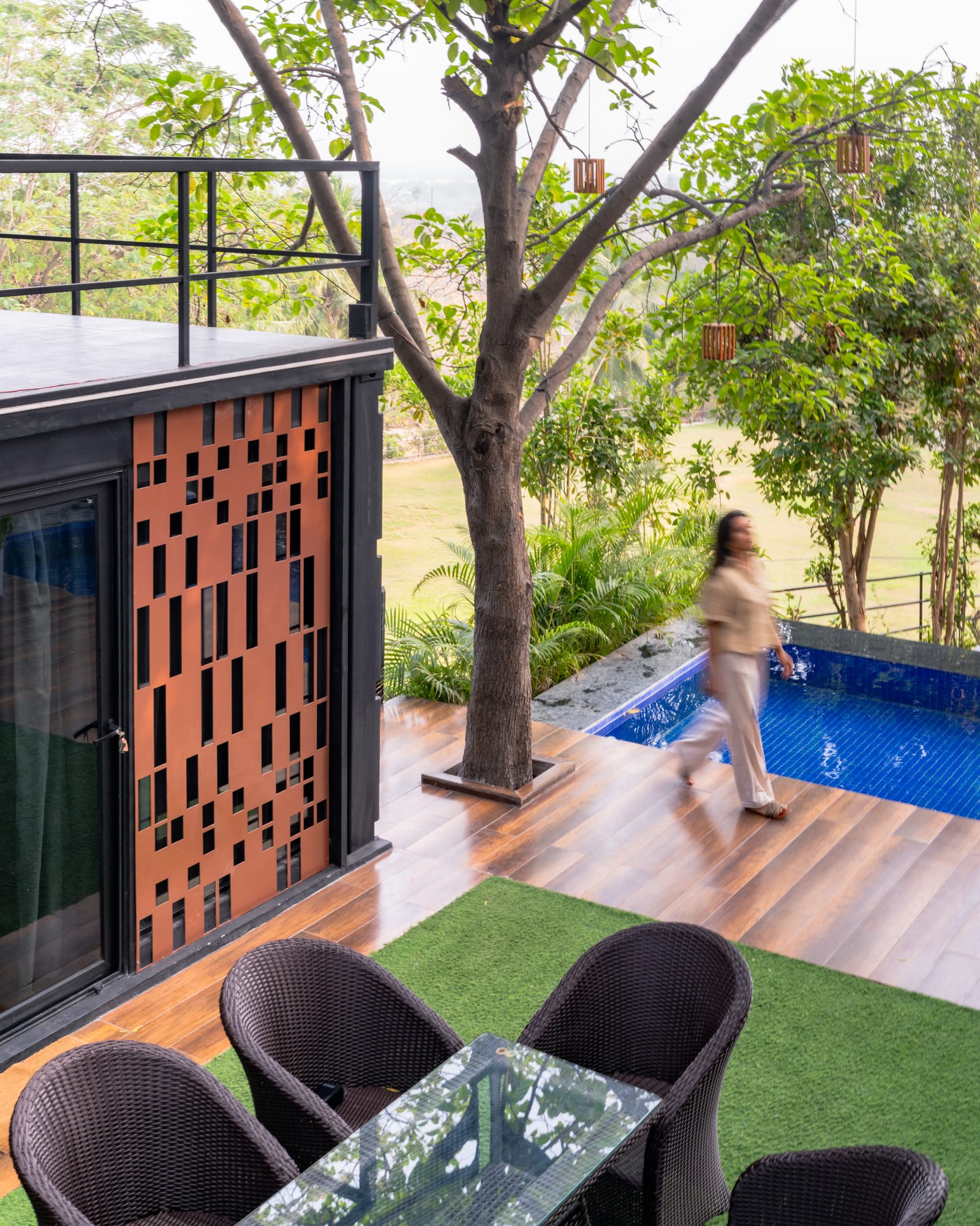 The Deck, a Fargo Collective hilltop container villa near Hyderabad