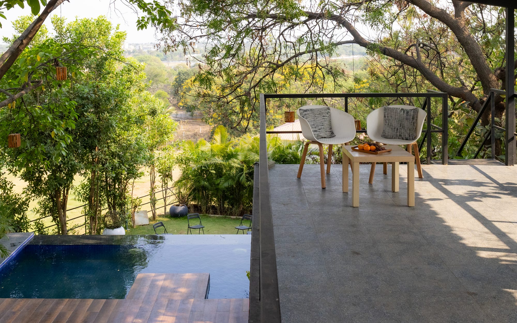 The Deck, a Fargo Collective hilltop container villa near Hyderabad